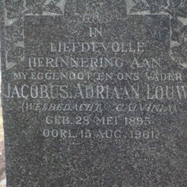 LOUW Jacobus Adriaan  1895-1961