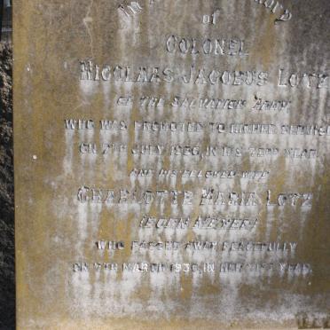 LOTZ Nicolaas Jacobus -1977 &amp; Charlotte Maria MEYER -1936