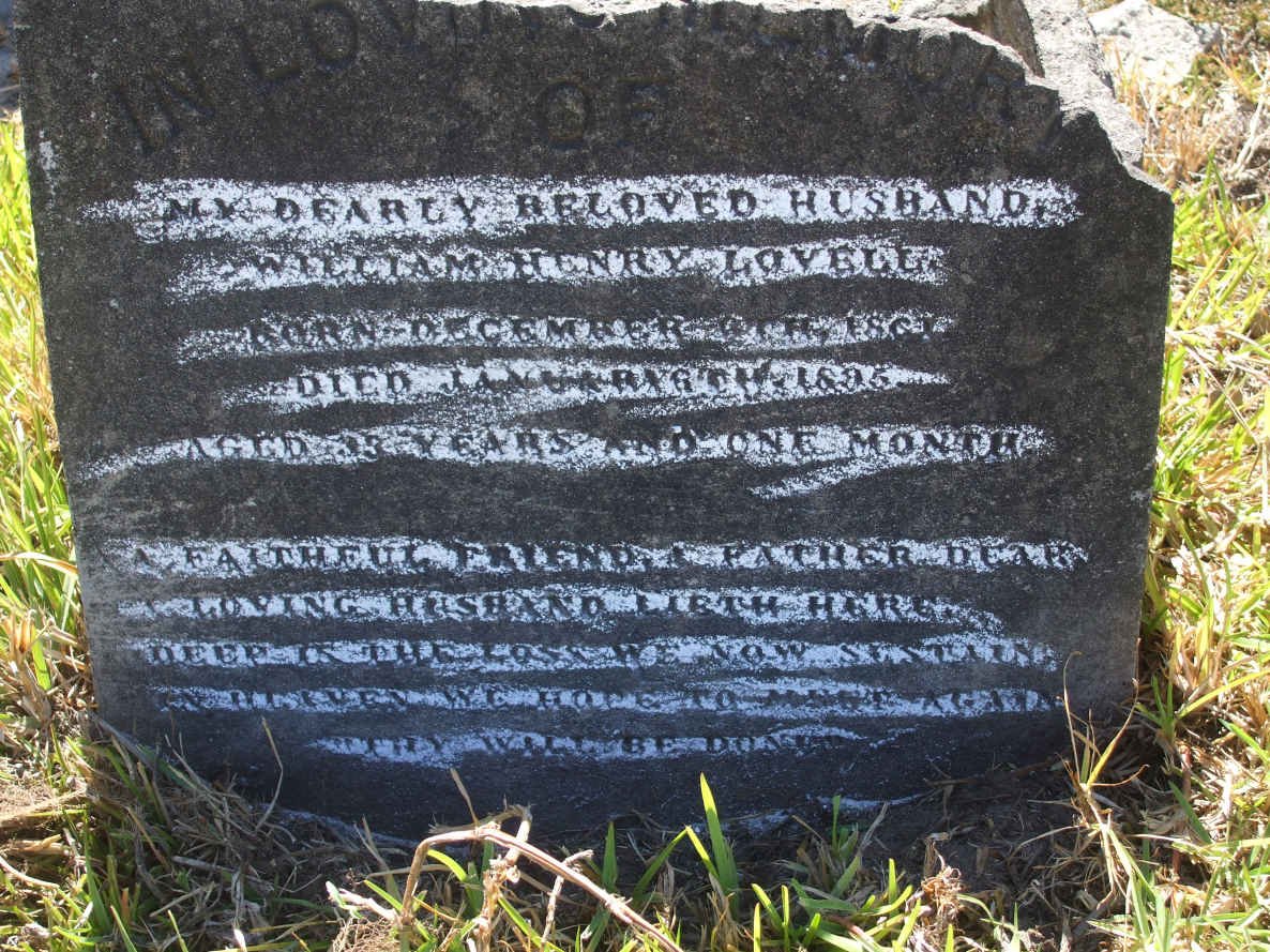 LOVELL William Henry 1862-1895