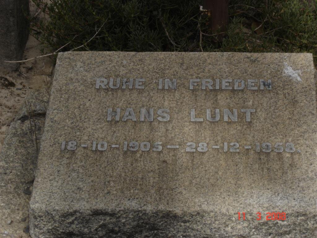 LUNT Hans 1905-1958