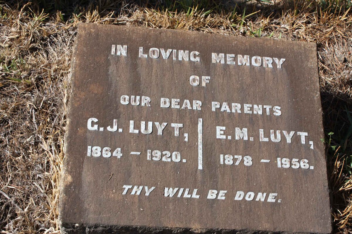 LUYT G.J. 1864-1920 &amp; E.M. 1878-1956