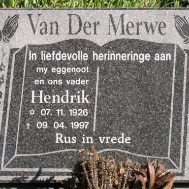 MERWE Hendrik, van der 1926-1997