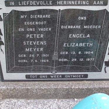 MEYER Peter Stevens 1901-1969 &amp; Engela Elizabeth 1904-1977