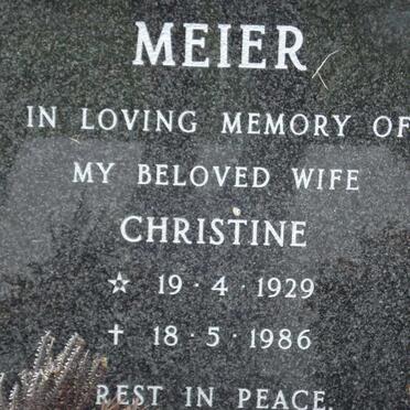 MEIER Christine 1929-1986