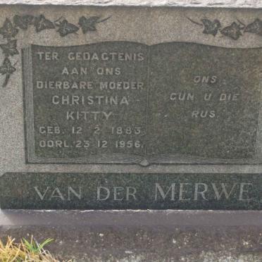 MERWE Christina, van der 1883-1956