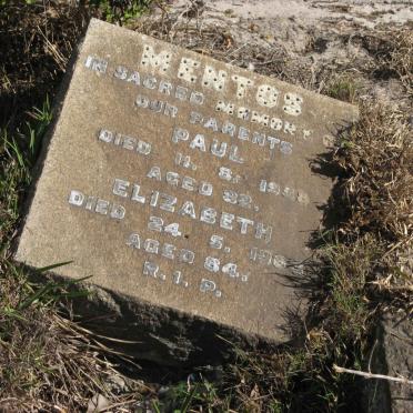 MENTOS Paul -1958 &amp; Elizabeth 196?