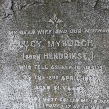 MYBURGH Lucy nee HENDRIKSE -1923
