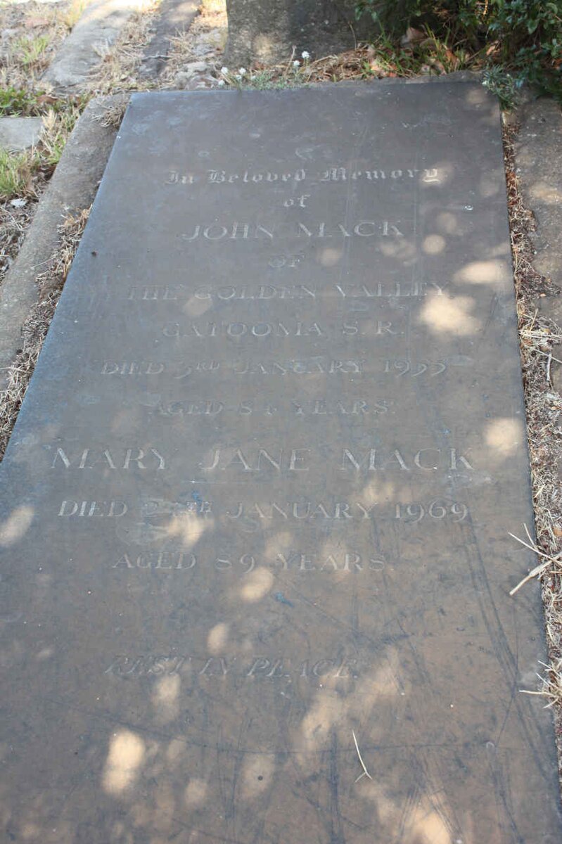 MACK John -1955 &amp; Mary Jane -1969