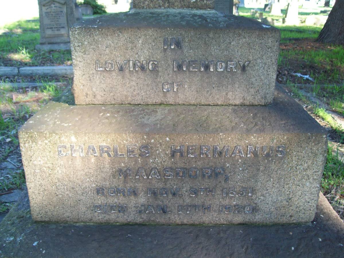MAASDORP Charles Hermanus 1851-1920