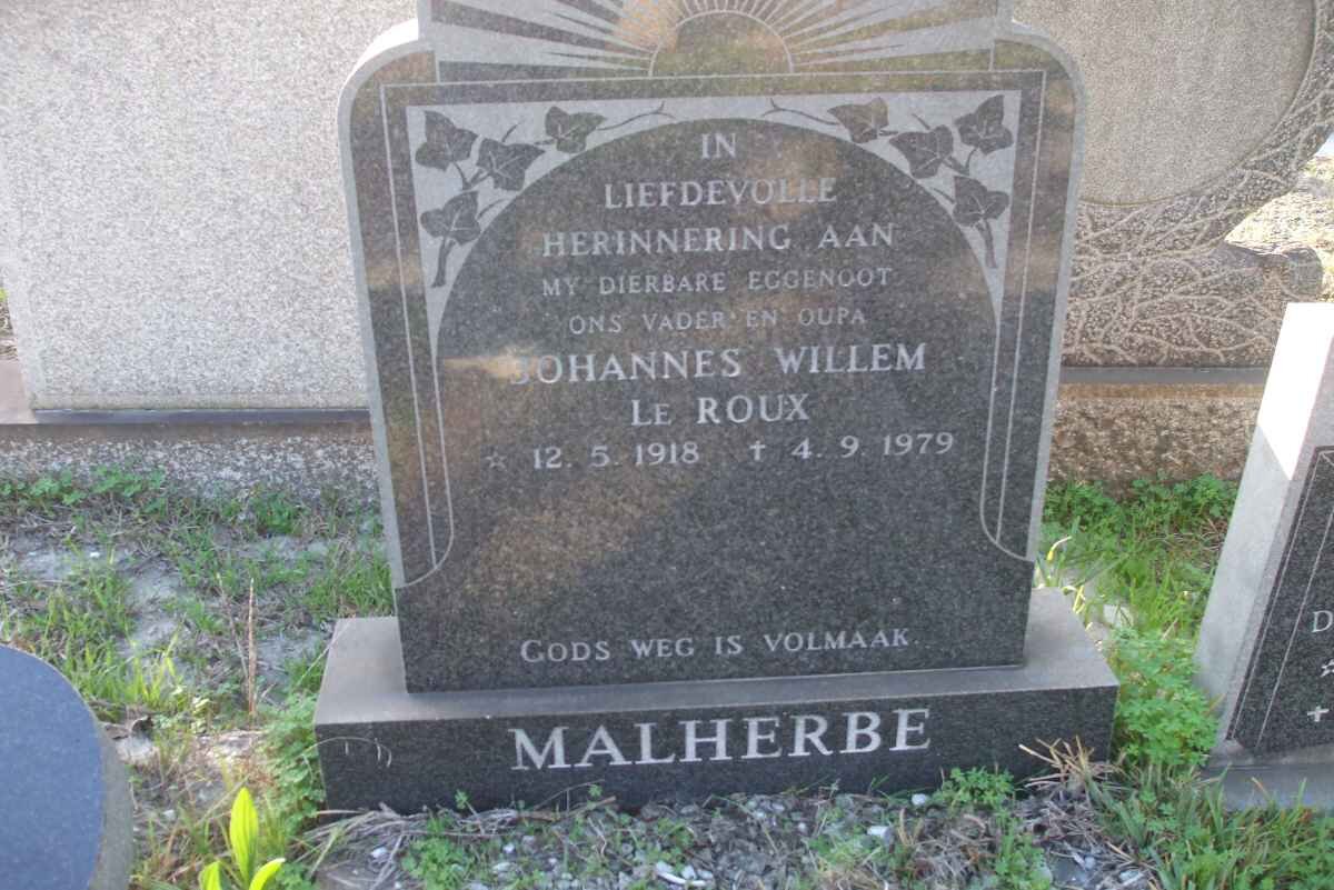 MALHERBE Johannes Willem le Roux 1918-1979