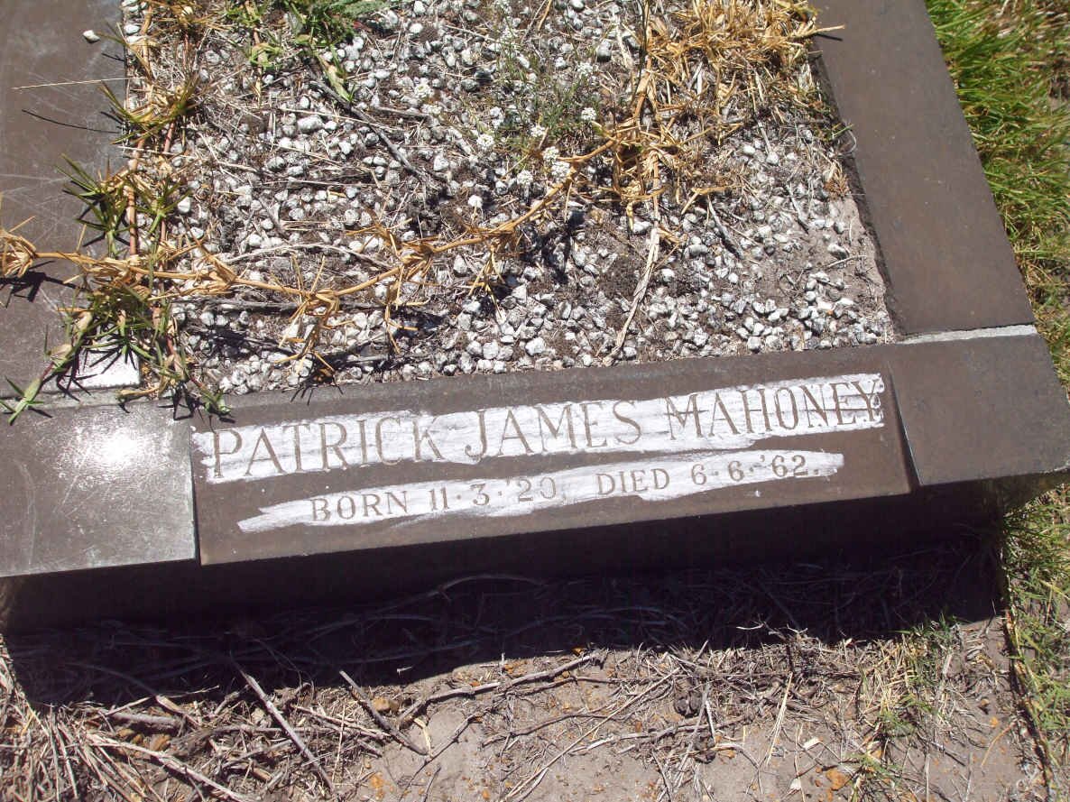 MAHONEY Patrick James 1920-1962
