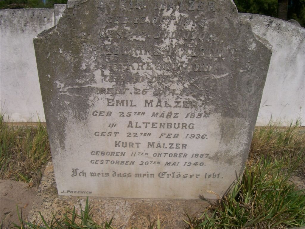 MALZER Albin 1878-1901