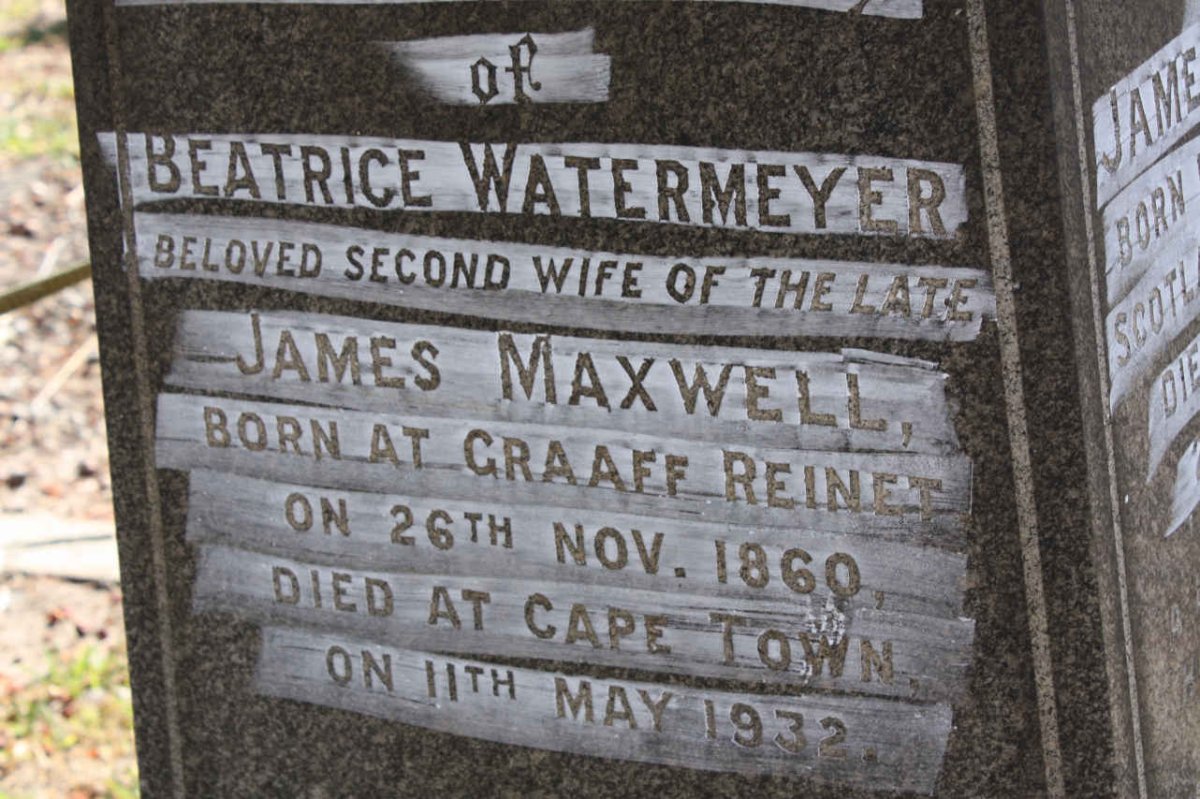 MAXWELL Beatrice nee WATERMEYER 1860-1932