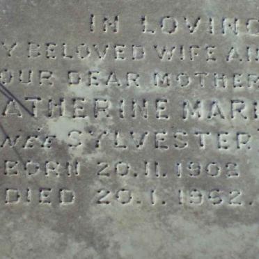 MATTHEE Catherina Maria nee SYLVESTER 1908-1962