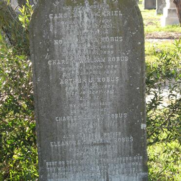 MACKRIEL Caroline 1831-1901 :: ROBUS Charles James -1927 &amp; Eleanora Catherine -1941
