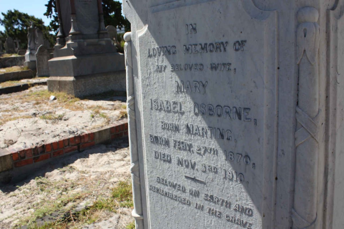 OSBORNE Mary Isabel nee MARTING 1870-1910