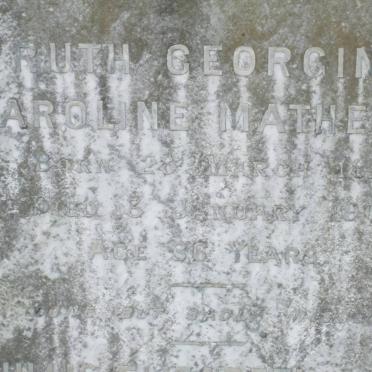 MATHEWS Ruth Georgina Caroline 1871-1907