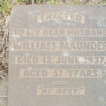 MAUNDER William -1937