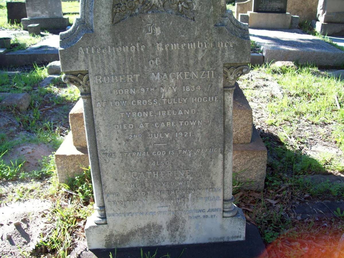 MACKENZIE Robert 1834-1921 &amp; Catherine -1926