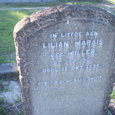 MARAIS Lilian nee MILLER 1901-1935