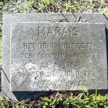 MARAIS Hendrik Burgert 1892-1918