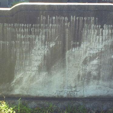 MacDONALD William Chrisholm  -1948 :: CARMICHAEL James Jackson ?-196?