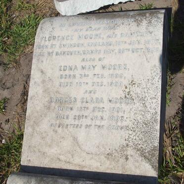 MOORE Florence nee BAMBURY 1877-1935 :: MOORE Edna May 1900-1900 :: MOORE Dorcas Clara 1901-1903