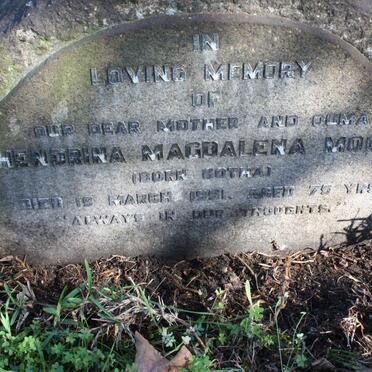 MOORE Hendrina Magdalena nee BOTHA -1951