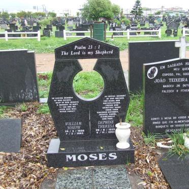MOSES William Joseph 1920-1983 &amp; Daphne Theresa 1929-1993