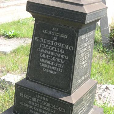 MORGAN George Sword -1957 &amp; Johanna Elizabeth Margaret -1954