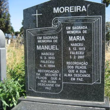 MOREIRA Manuel 1913-1994 &amp; Maria 1915-2007