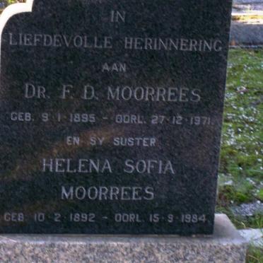 MOORREES F.D.1895-1971 :: MOORREES Helena Sophia 1892-1984