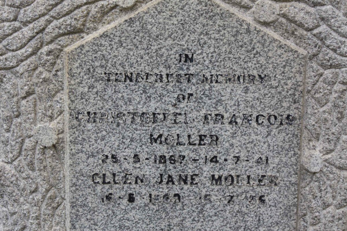 MOLLER Christoffel Francois 1857-1941 &amp; Ellen Jane 1869-1956