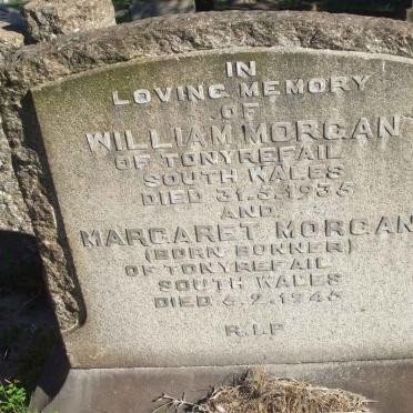 MORGAN William -1935 &amp; Margaret BONNER -1945