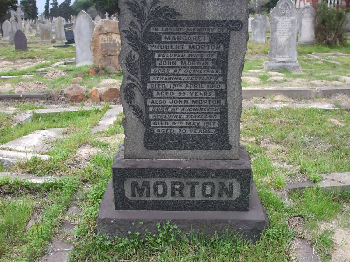 MORTON John -1917 &amp; Margaret Probert -1910