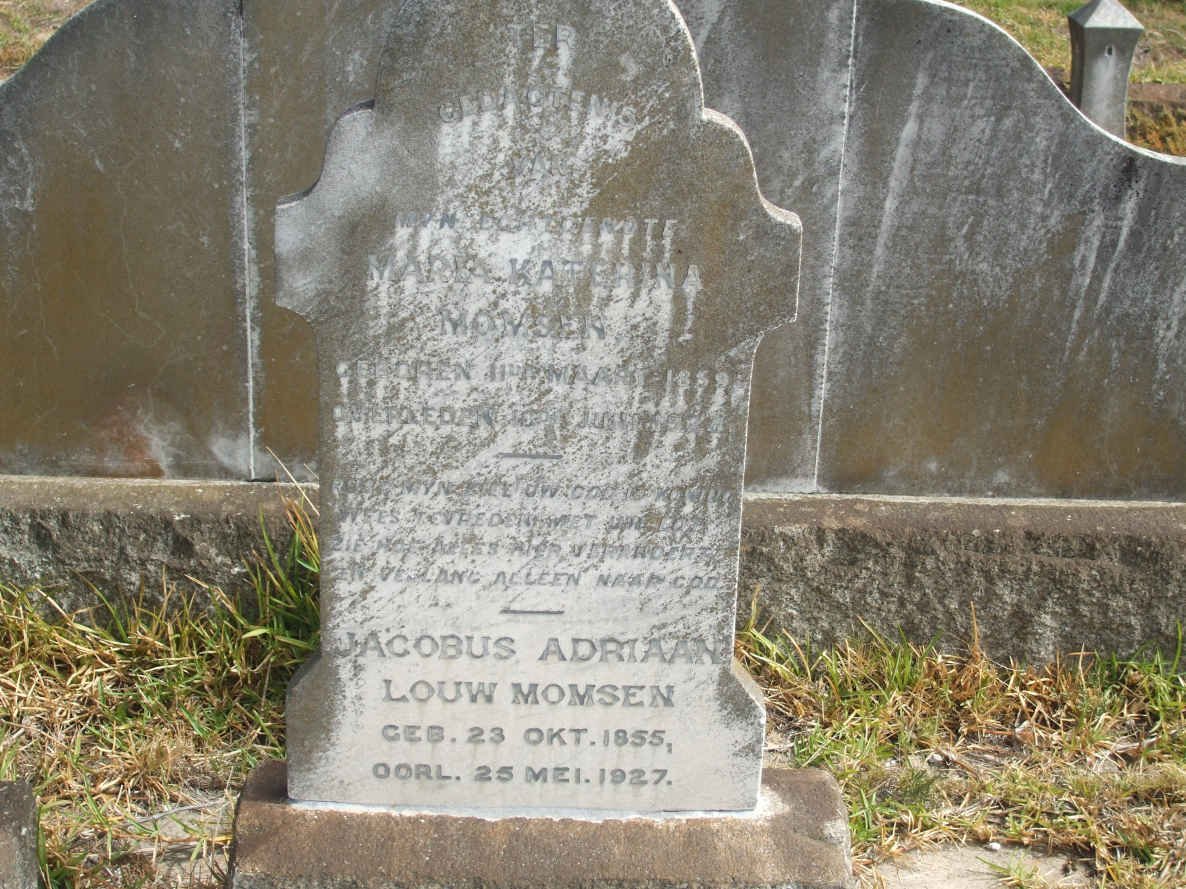 MOMSEN Jacobus Adriaan Louw 1855-1937 :: MOMSEN Maria Katerina 1859-1923