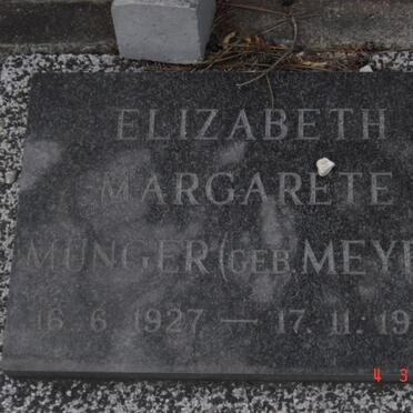 MUNGER Elizabeth Margarete nee MEYER 1927-1969
