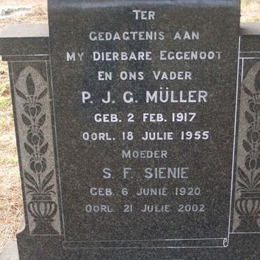 MÜLLER P.J.G. 1917-1955 &amp; S.F. Sienie 1920-2002
