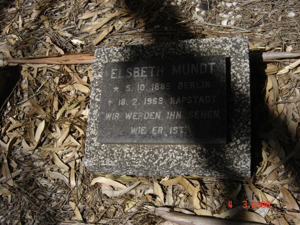 MUNDT Elsbeth 1885-1969