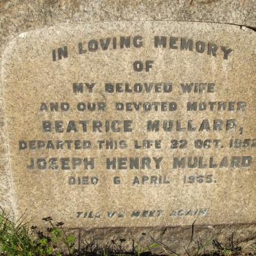 MULLARD Joseph Henry -1965 &amp; Beatrice -1952