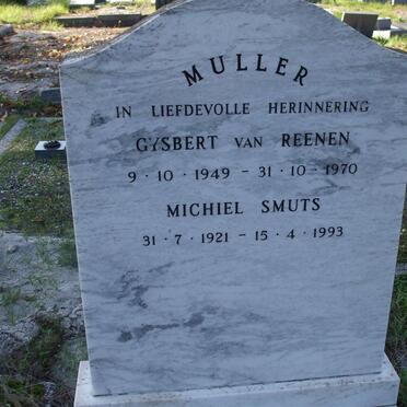 MULLER Gysbert van Reenen 1949-1970, MULLER Michiel Smuts 1921-1993