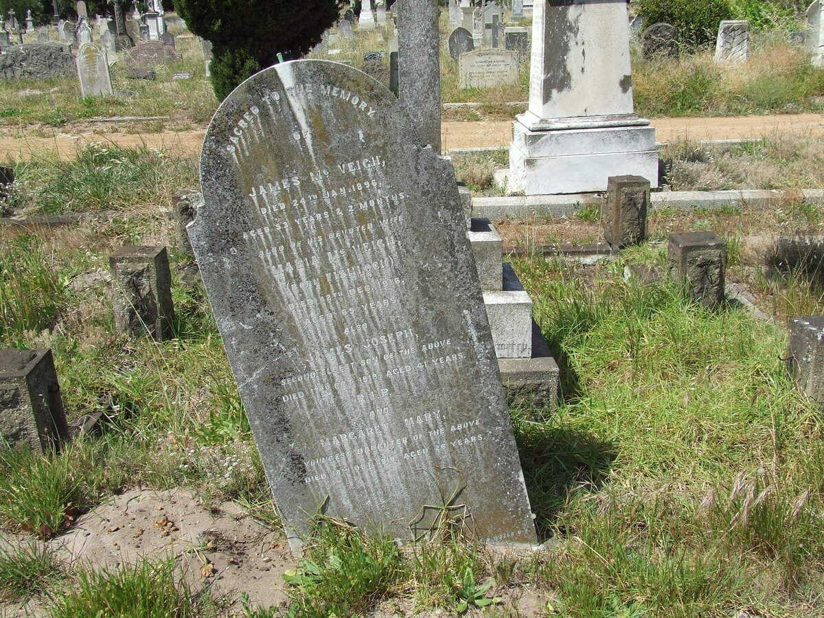 McVEIGH James -1896 &amp; Maria FISHLOCK  -1916 :: McVEIGH James Joseph -1918 :: McVEIGH Margaret Mary -1918