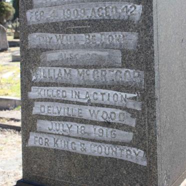 Mc GREGOR  William -1916