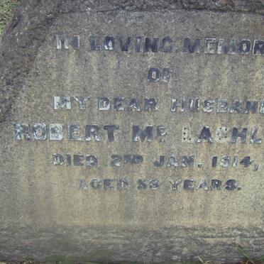 McLACHLAN Robert -1914 &amp; Margaret Jane -1940