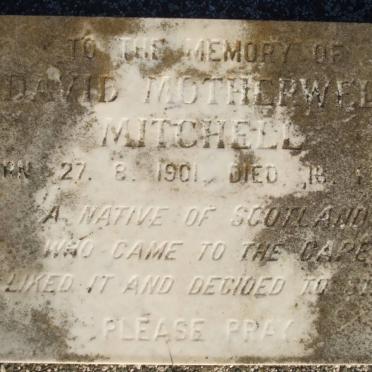 MITCHELL David Motherwell 1901-1991