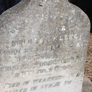 KLERCK Paulina Minnaar 1894-1894