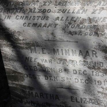 MINNAAR M.E. nee VAN JAARSVELD 1834-1911