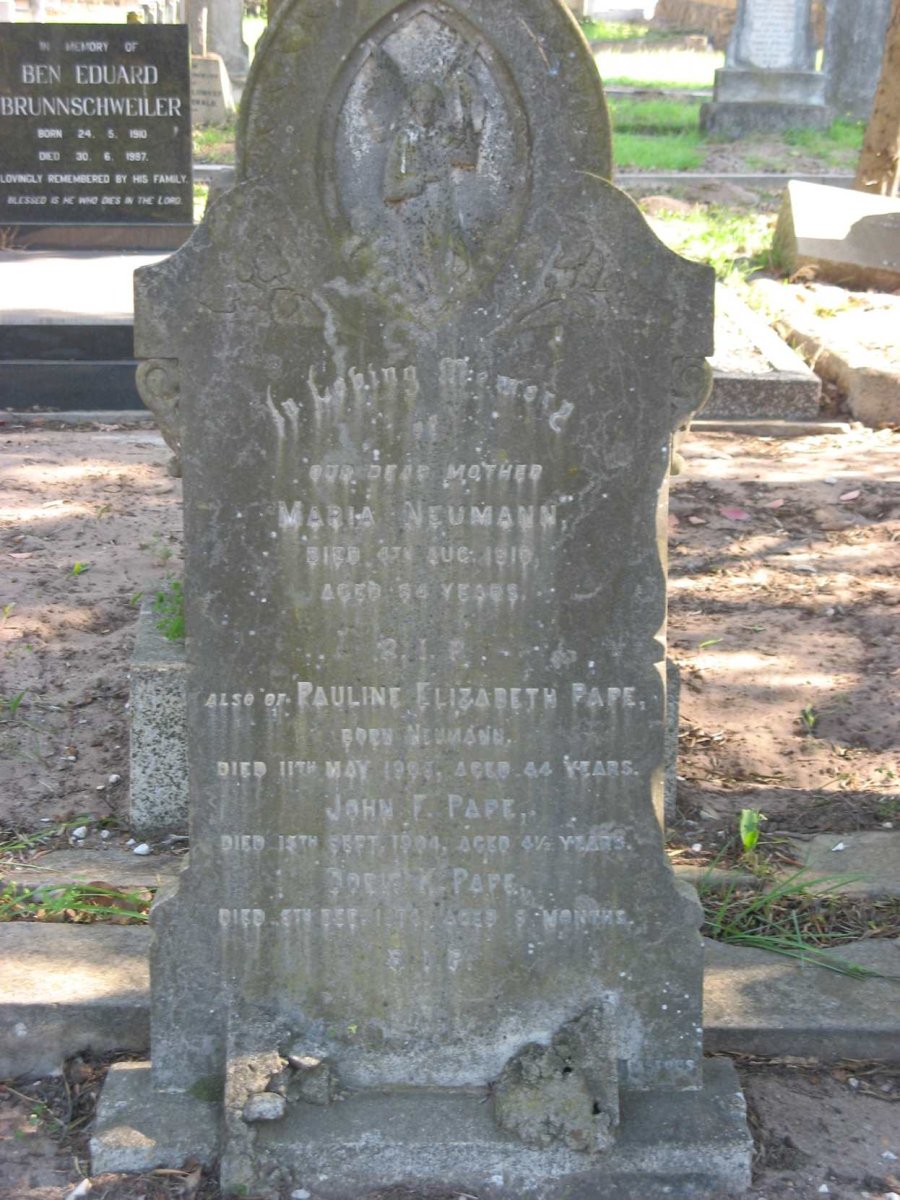 NEUMANN Maria -1910 :: PAPE Pauline Elizabeth nee NEUMANN -1905