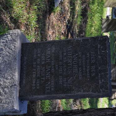 NEL Andries Albertus 1879-1961 &amp; Sarah Jane NUTT 1888-1965