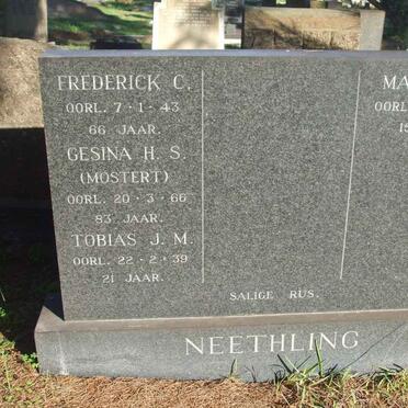 NEETHLING Frederick C.  -1943 &amp; Gesina H.S. MOSTERT  -1966 :: NEETHLING Tobias J.M.  -1939 :: NEETHLING Marianna  -1967